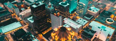 Des Moines skyline at dusk