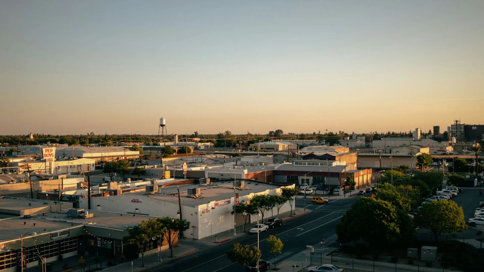 Urban view in central Fresno