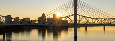 Louisville skyline and Ohio River