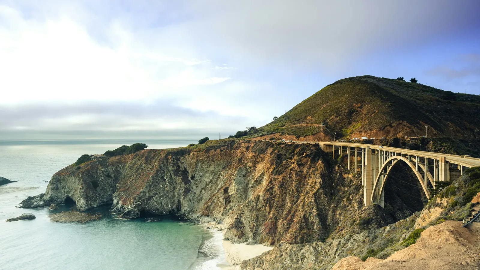 Monterey Bay coastline and Cannery Row, California