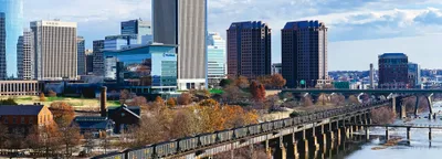 Richmond skyline above the James River