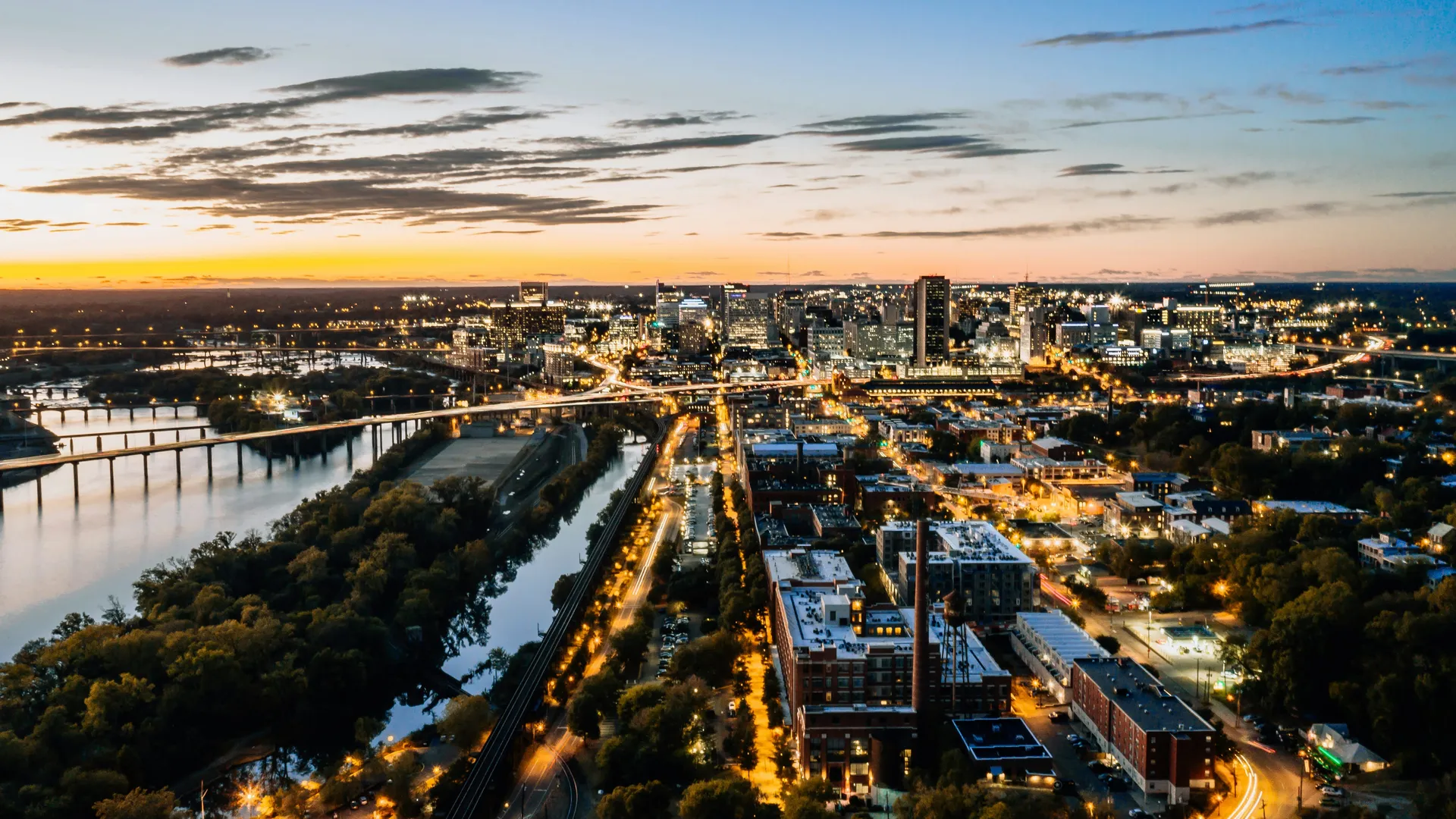 Historic and modern architecture in Richmond