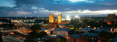 Sacramento skyline and Tower Bridge