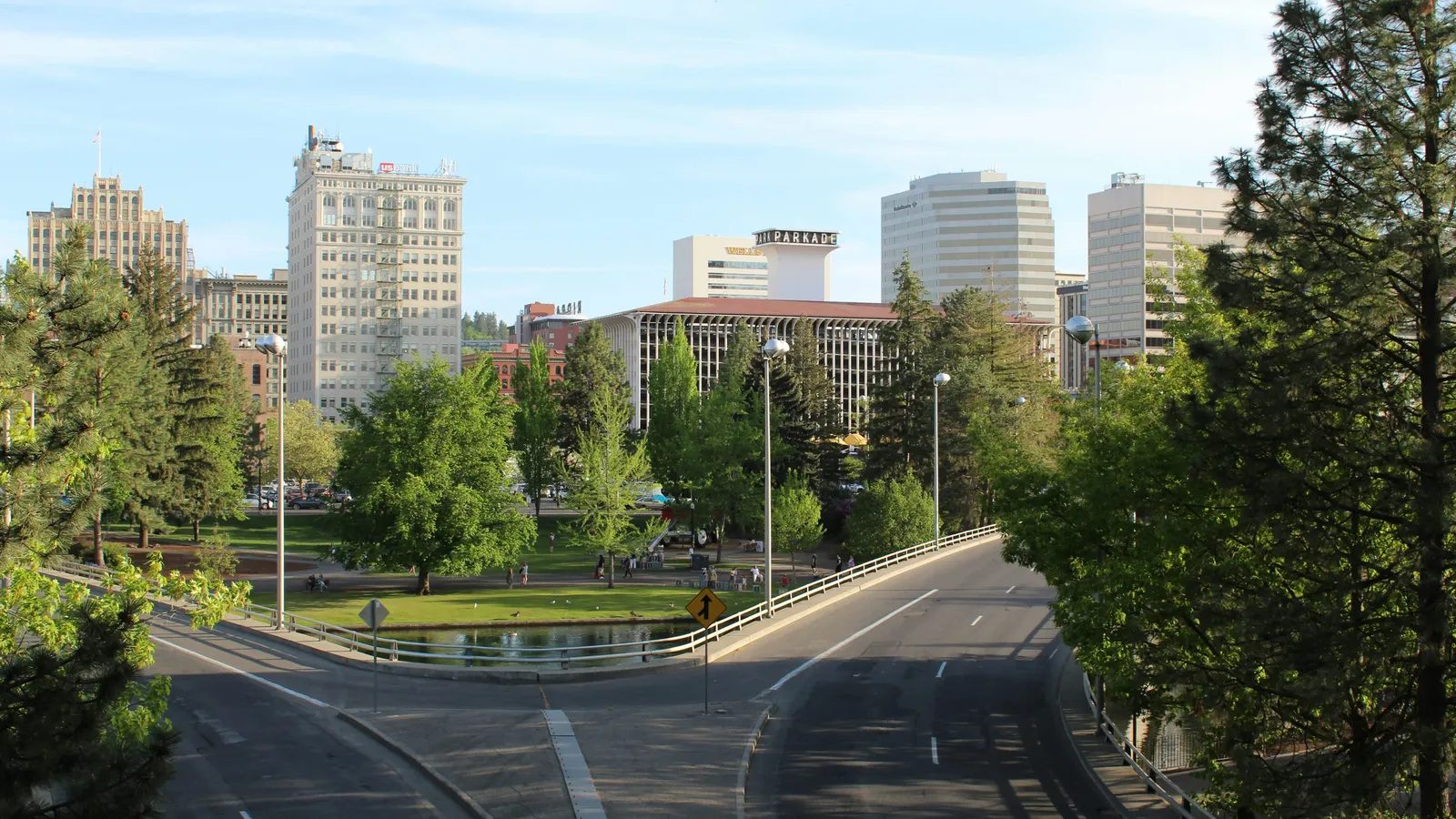 Spokane skyline and riverfront