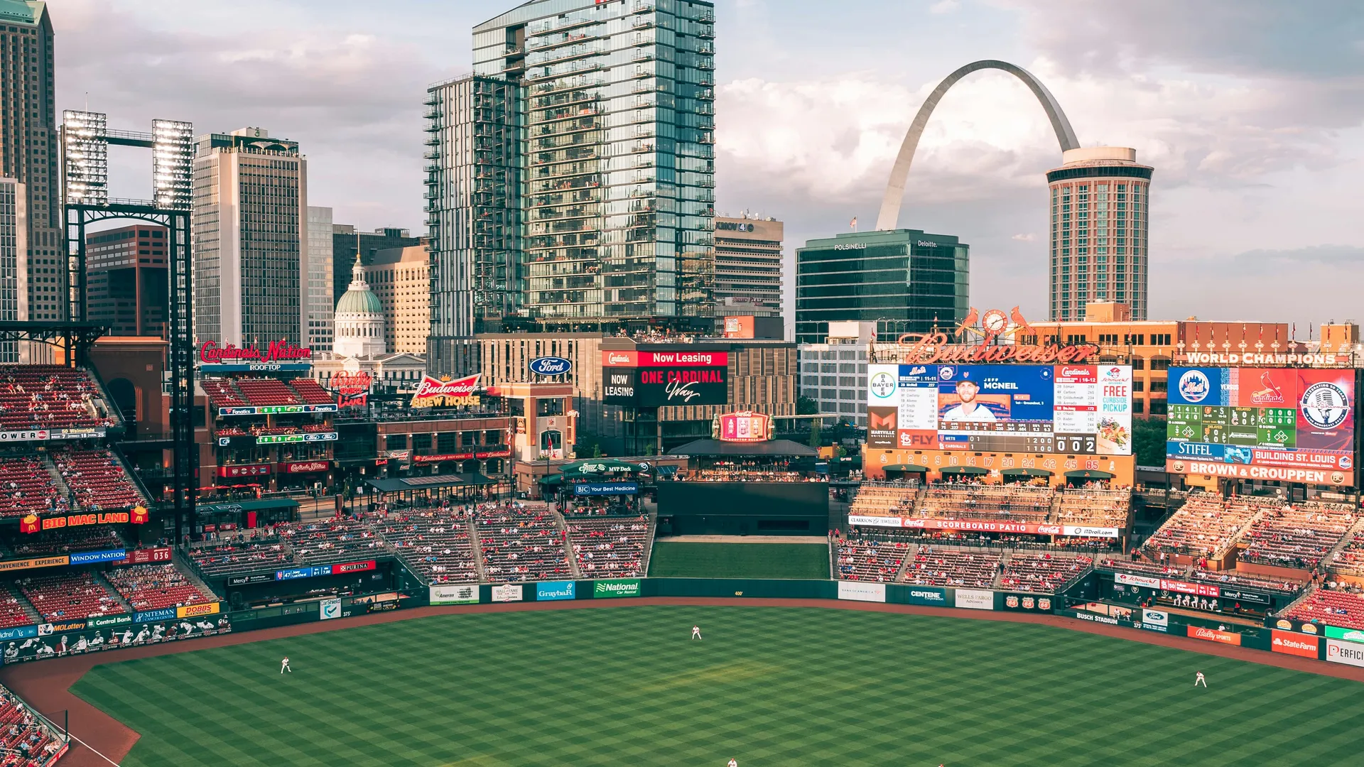 St. Louis riverfront at sunset