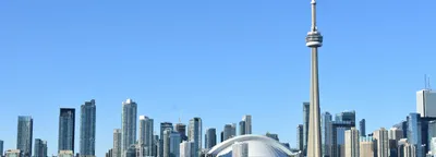 Toronto skyline and CN Tower from Lake Ontario